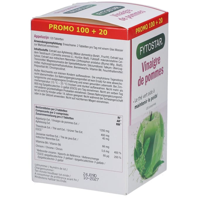 Fytostar Appelazijn 1200 | + 20 Tabletten GRATIS 120