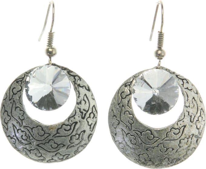 Behave - Oorhanger rond design - kristal detail - avondlook