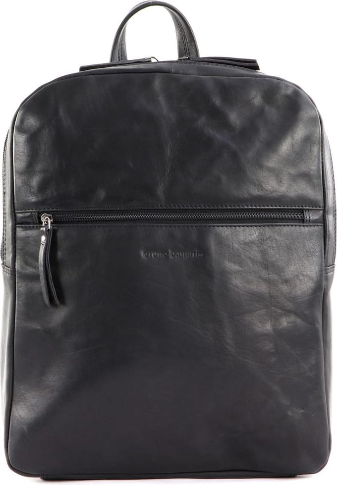bruno banani Leren Vrije tijd rugzak Rugzak Backpack Black Zwart