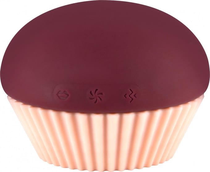 Vacuüm-golf vibrerende kersencupcake - Zuigvibrator - USB - Waterdicht IPX7