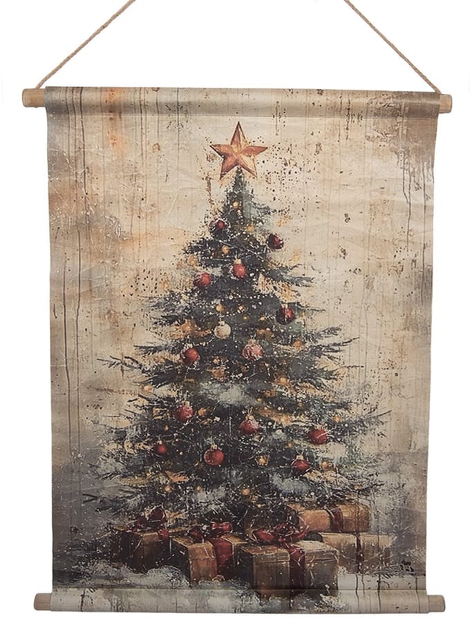 Clayre & Eef Wandkleed 55x3x75 cm Beige Textiel