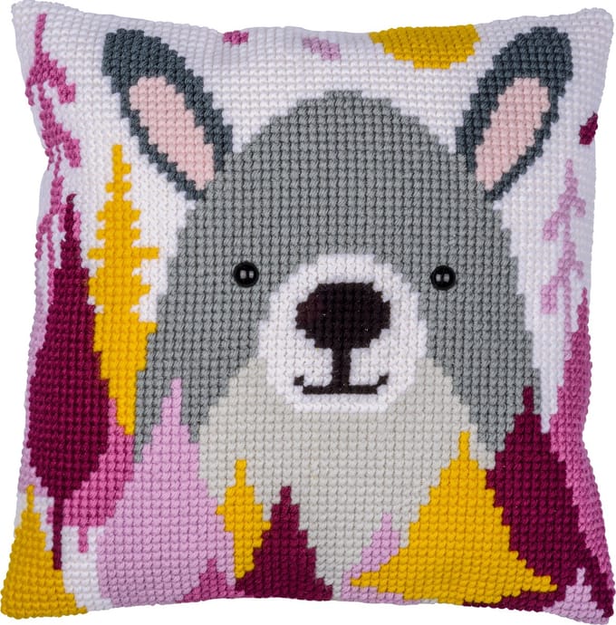 Vervaco - Kruissteekkussen kit - 40 x 40cm - Konijn - PN-0214132