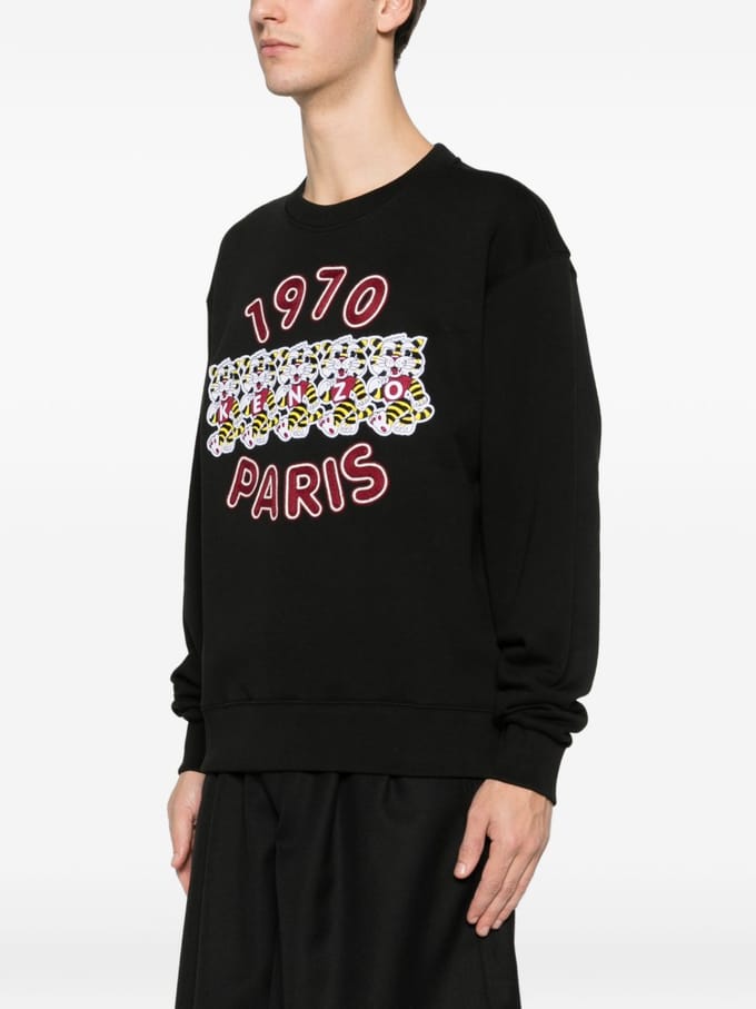 Kenzo felpa logo 1970 man zwart