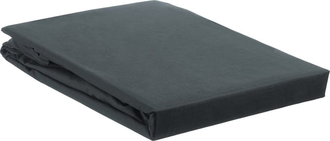 Ambiante Cotton Uni - Hoeslaken - Lits-jumeaux - 200x200 cm - Black