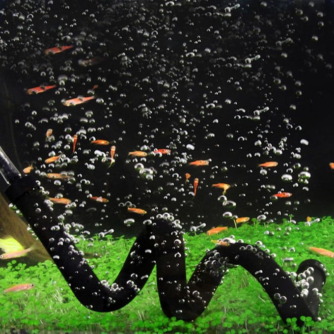 Plastic Aquarium Luchtsteen Bellenbalk Vistentank Landschap Zuurstof Beluchting Diffusor Buis Slang 120cm white