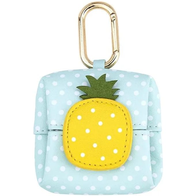 Pendentif Mignon Sac Écouteurs Cuir Microfibre Mini Sac Rangement Rouge à Lèvres Mode Porte-Monnaie Multifonctionnel Portefeuille bleu