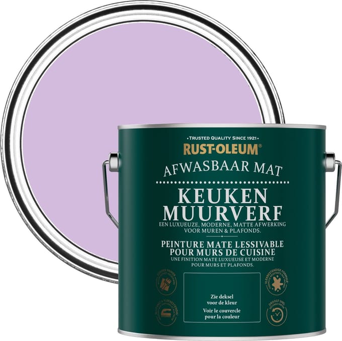 Rust-Oleum Paars Keuken muurverf - Macaron 2,5L