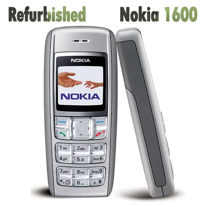 Gereviseerde Nokia Originele Nokia 1600 Mobiele Telefoon No charger zwart