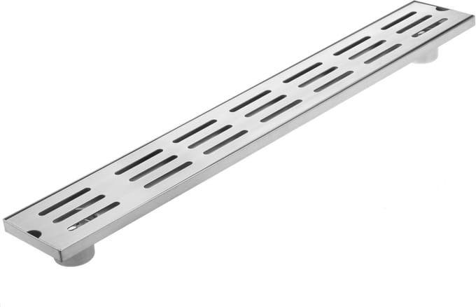 PrimeMatik - Afvoergoot dubbele 70x10cm met mat RVS rooster