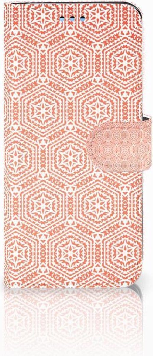 Book Case voor Samsung Galaxy S9 Telefoon Hoesje Pattern Orange