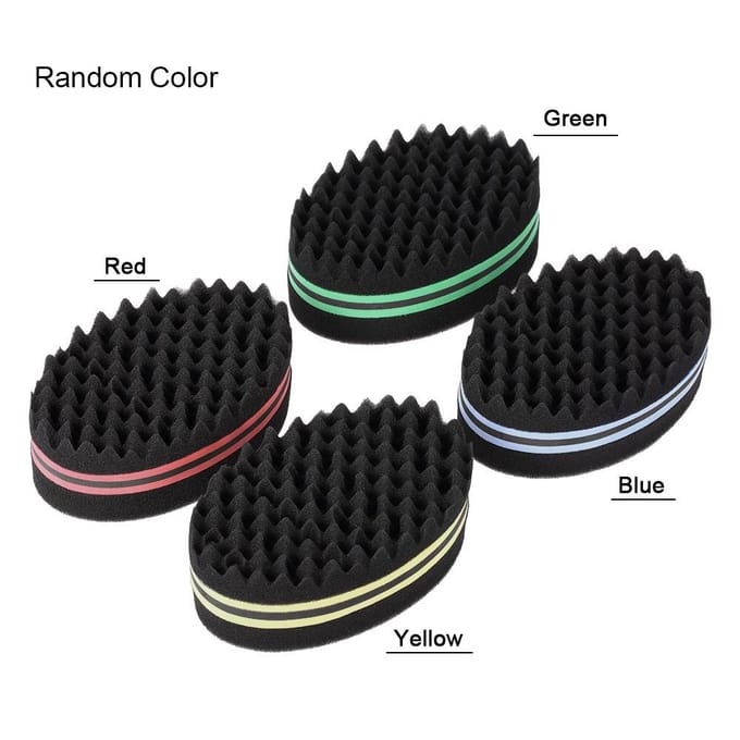 1Pc Ovale Borstel voor Afros Dreadlocks Curl Coil Wave Dubbelzijdig Haar Twist Spons Magisch Haar rood