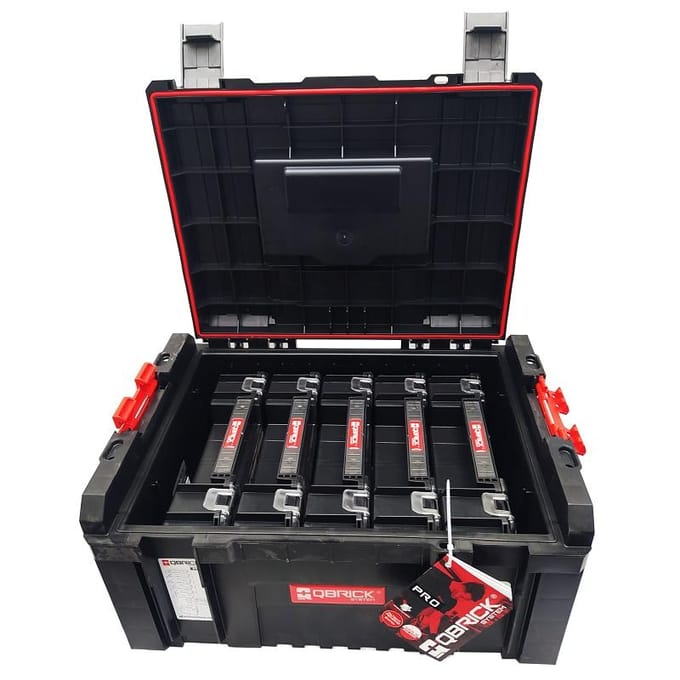 QBRICK gereedschapskist met uitneembare organizers System PRO TOOLBOX + 5x TWO ORGANIZER MULTI
