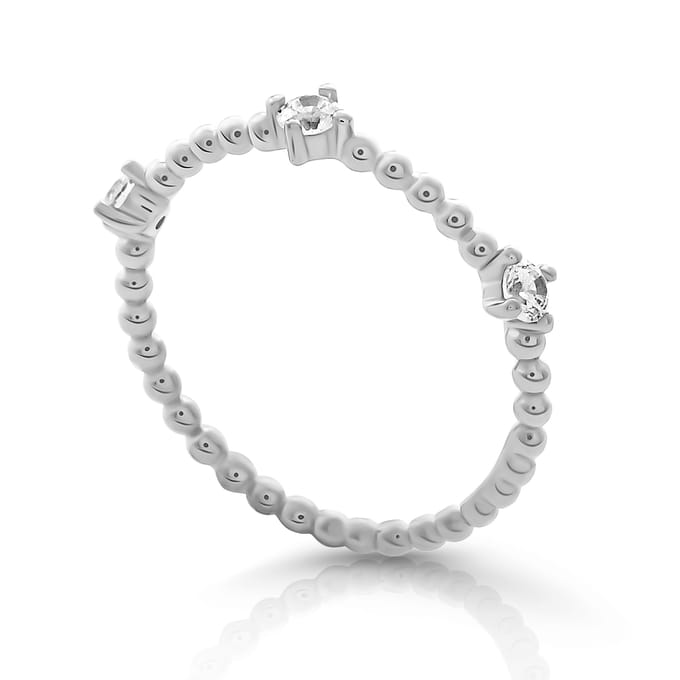 Orphelia 'Sparkle' Dames 925 Sterling Zilveren Ring - Zilver ZR-7530