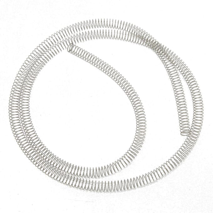 Waterkoelpijpveer 100cm Lengte 7.5mm Buitendiameter Anti-knikveer voor Binnendiameter white