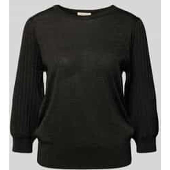Gebreide pullover met ribboorden, model 'GLITTA'