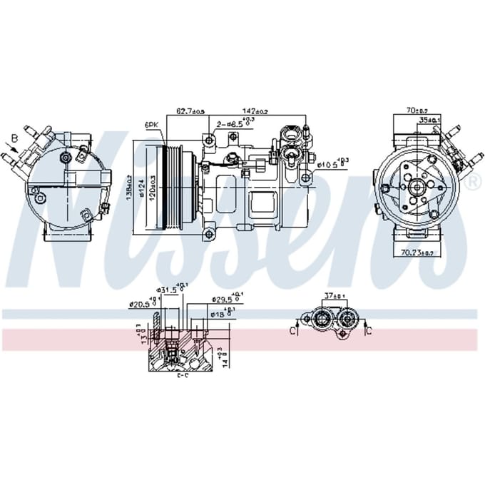 Compressor airconditioning NISSENS 890776