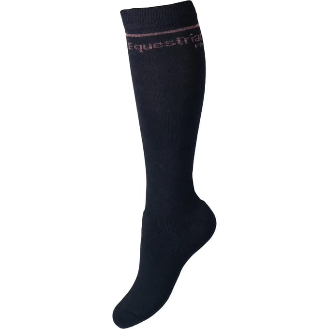 Horka - Equestrian Pro Sokken - Blauw - Roze - M (35-38)