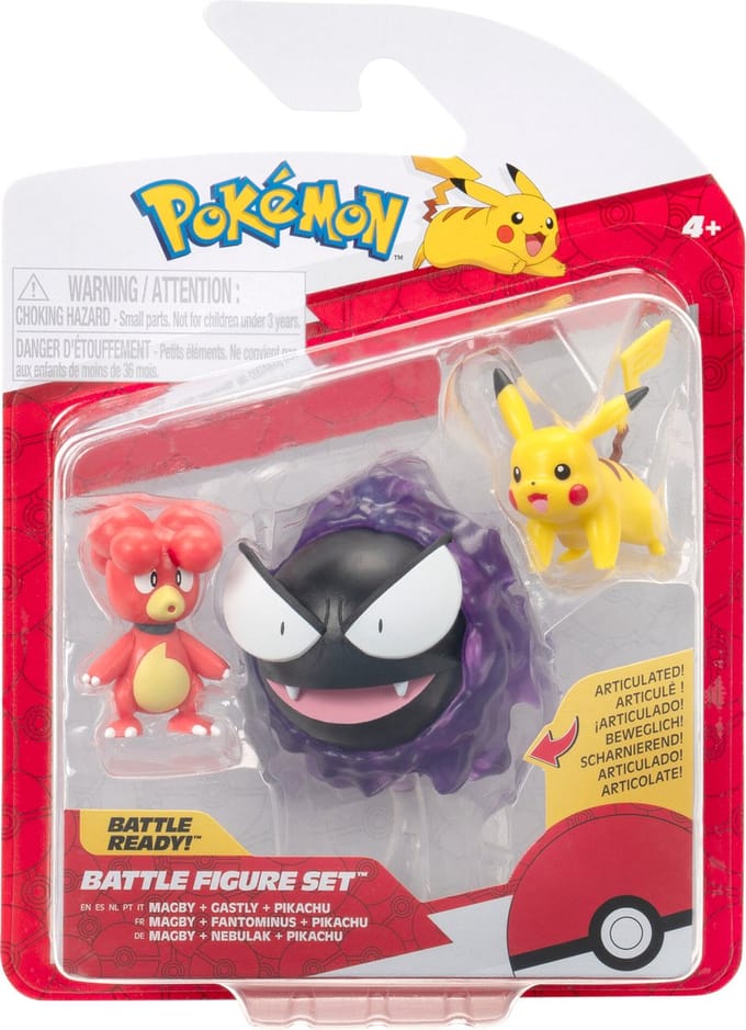 Pokémon - Battle Figure Set 3 Pack: Charmander, Trubbish & Poliwhirl