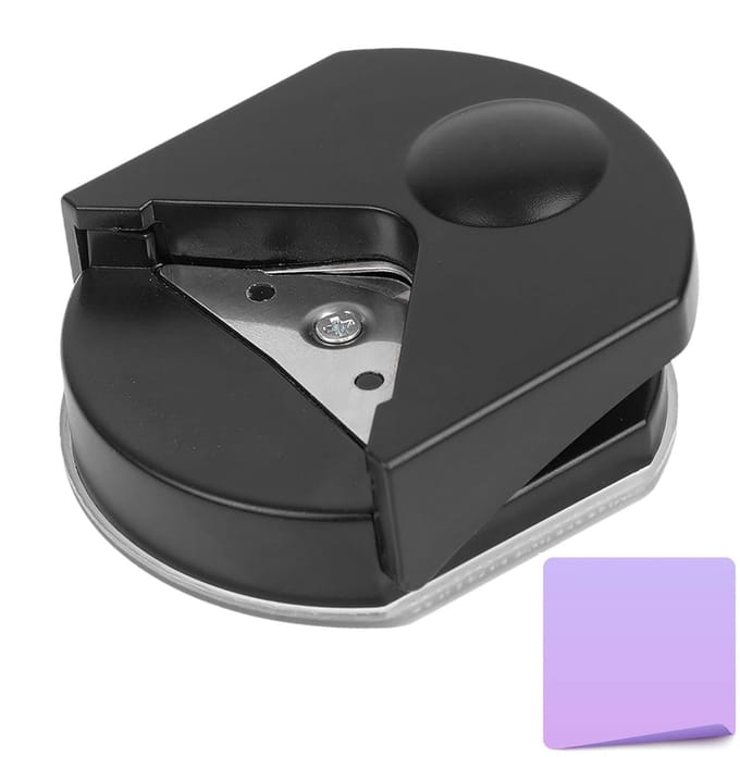 Hoeksnijder - Papierpons - Kaarten maken - Draagbaar en compact - 6 cm - Groen