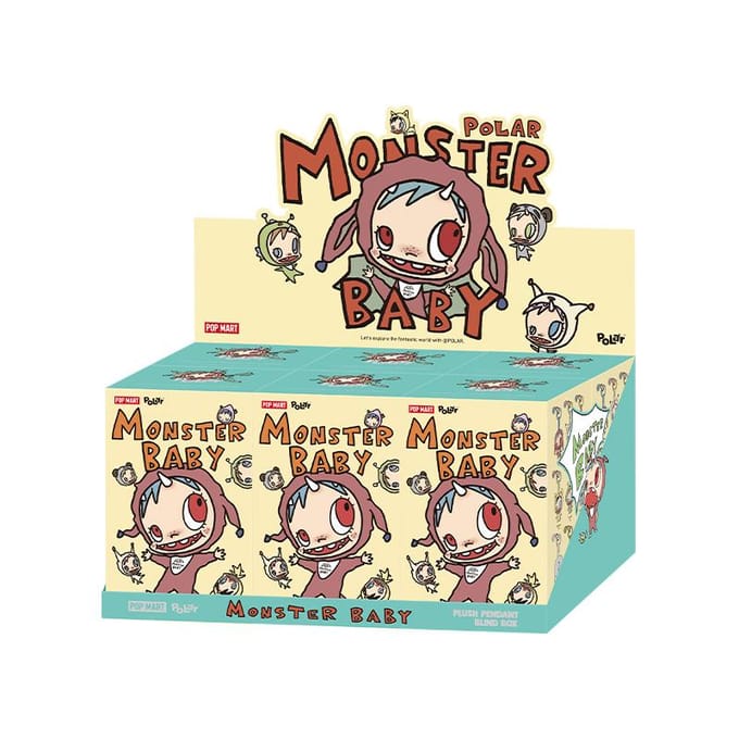 POP MART POLAR-Monster Baby Collectie Serie Pluche Hanger Versie 1 blind box beige