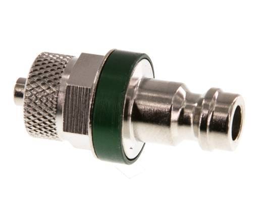 Vernikkeld Messing DN 5 Groen Luchtkoppeling Insteeknippel 4x6 mm Push-On - CLP5-N-BN-GRE-4