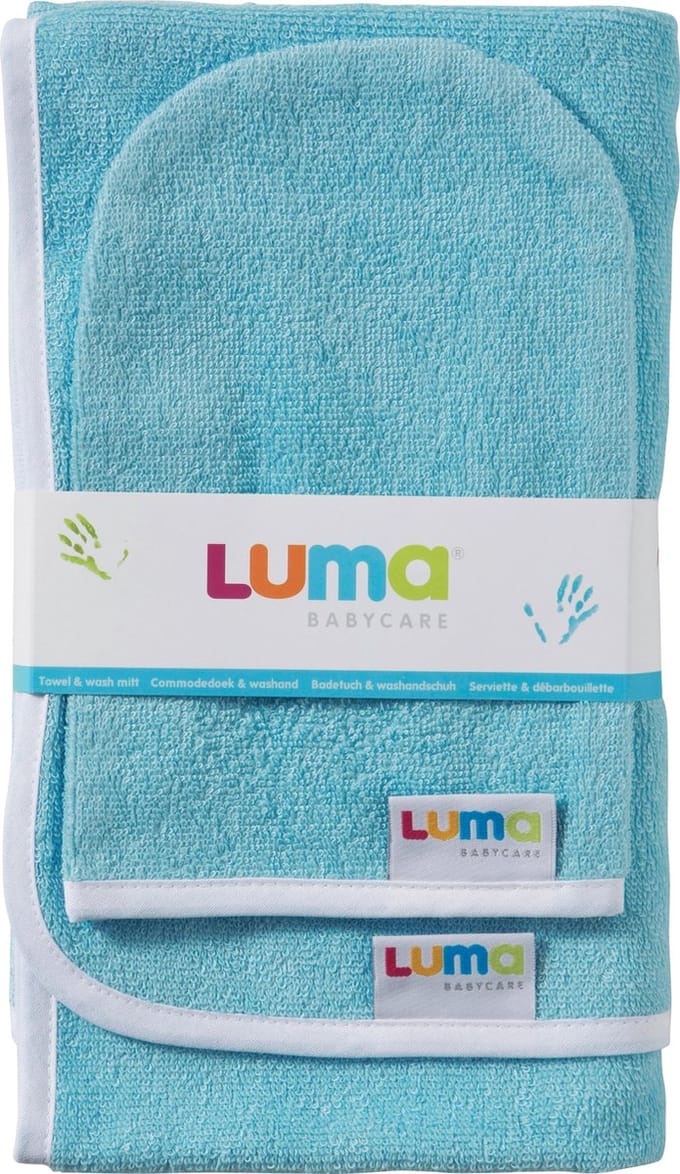 Luma Commodedoek en Washand - Sky Blue