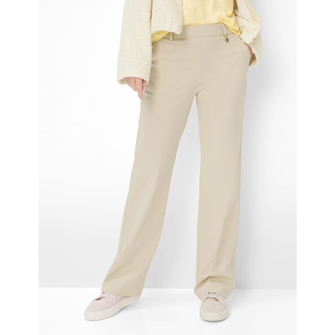 Raphaela by Brax Dames Broek  Style LILLYTH FLARED ecru, lichtbeige, maat 52K