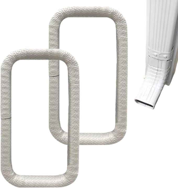 Regengoot Beschermer - Anti-Blad Systeem - Voorkomt Obstructie - Niet-Obstructieve Rubber - 2 Stuks - Wit