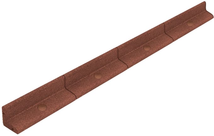 4,8 m flexibele gazonrand - 4x1,2 m - terracotta - incl. hamer