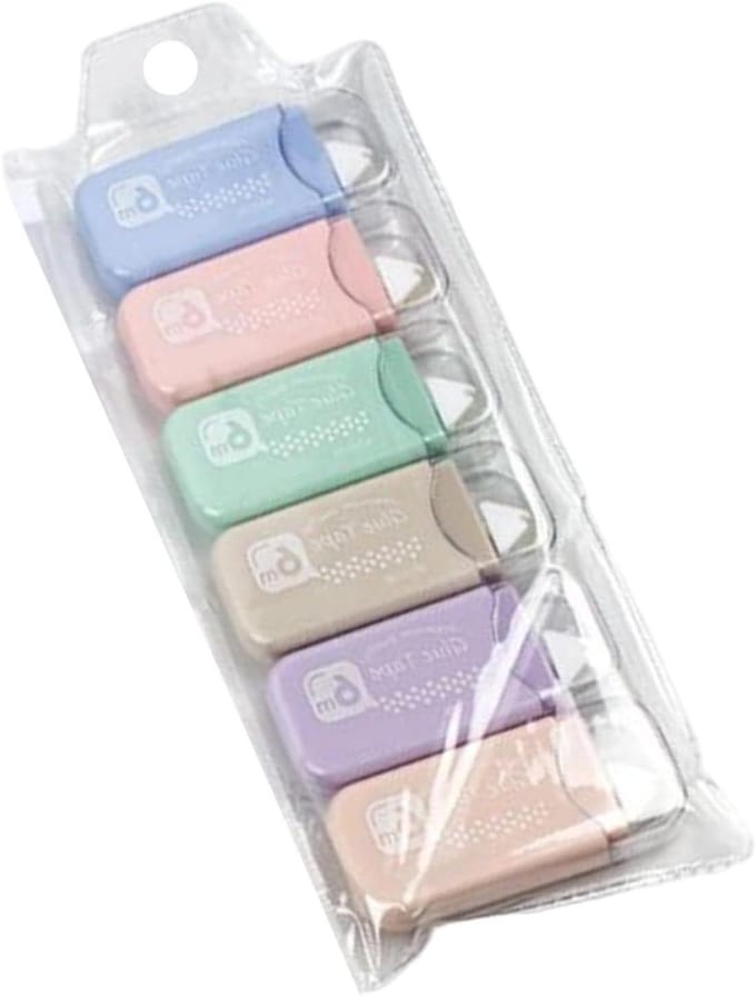 Dubbelzijdige Plakbandroller - Lijmroller Set - Scrapbooking en Knutselen - Streeploze Lijmtoepassing - 6 stuks - Wit
