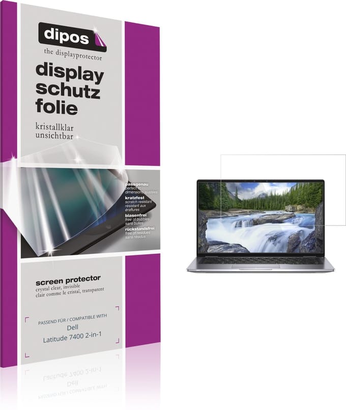 dipos – 2x Beschermfolie geschikt voor Dell Latitude 7400 2-in-1 | Krasbestendige & heldere Screenprotector Ultra-Thin