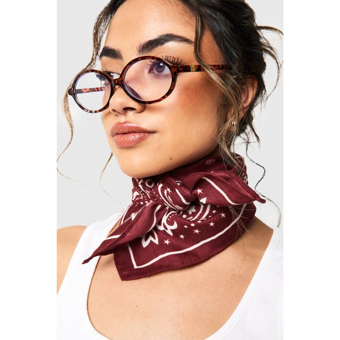boohoo Dames Rode Nekdoek | Rood