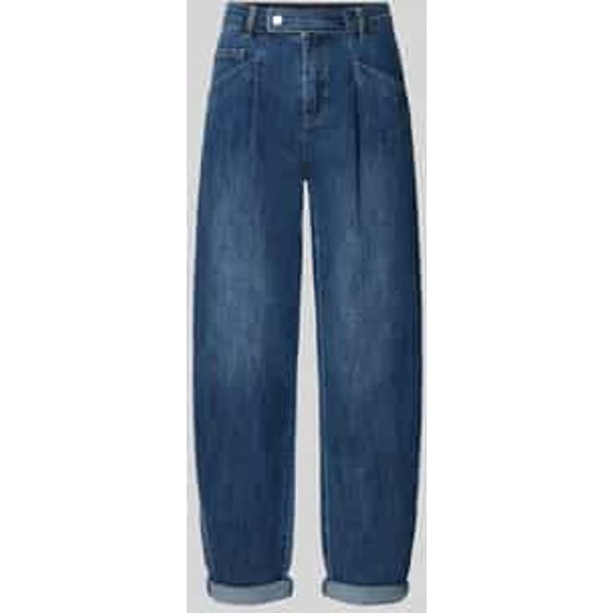 Regular fit barrel jeans van katoenmix model 'Studio Pants'