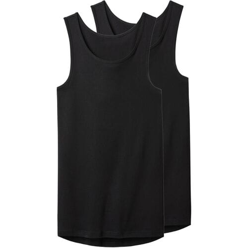 esmara Men Set van 2 heren hemden (Zwart, M)