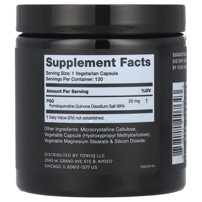Pqq 20, 120 capsules (20 mg per capsule)