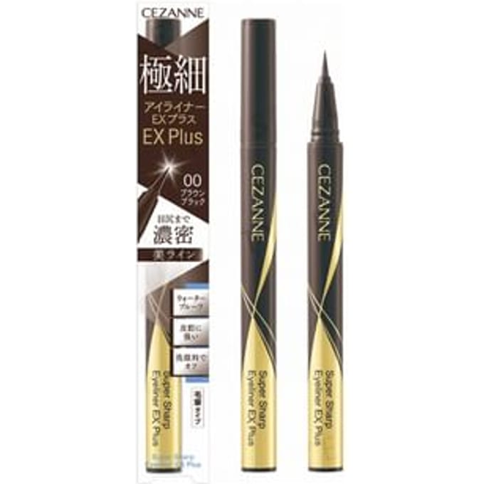 CEZANNE - Ultra-Fine Eyeliner EX Plus 00 Brown Black