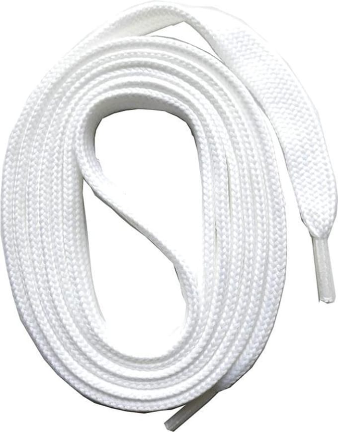 Schoenveters-plat-wit-120 cm