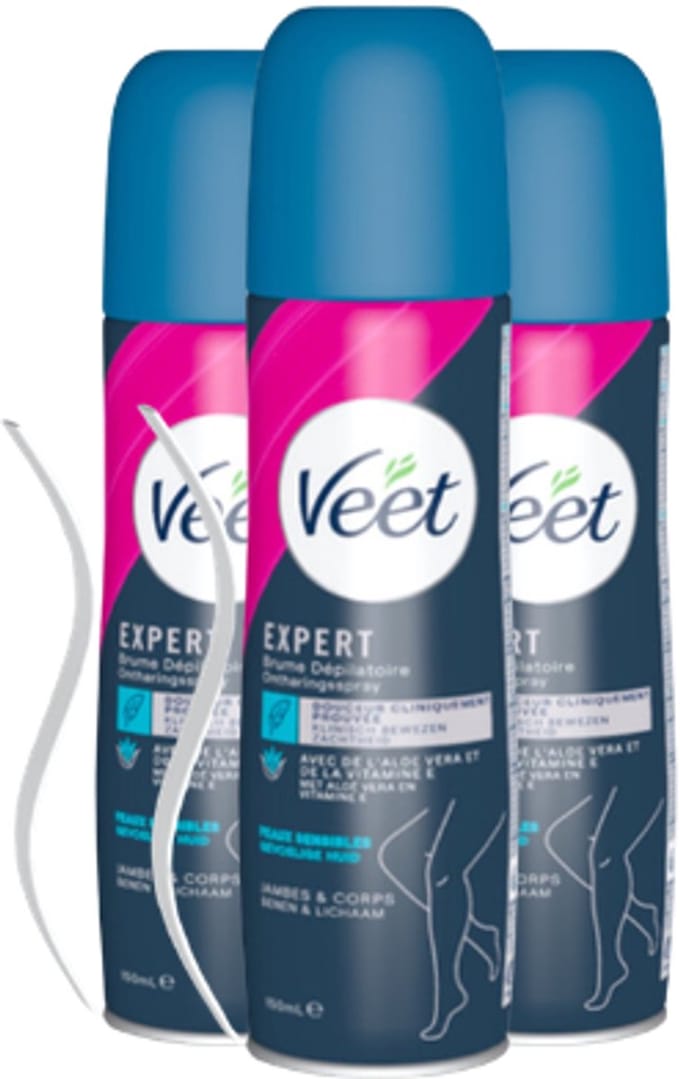 Veet Ontharingsspray - Gevoelige huid - 150ml x3