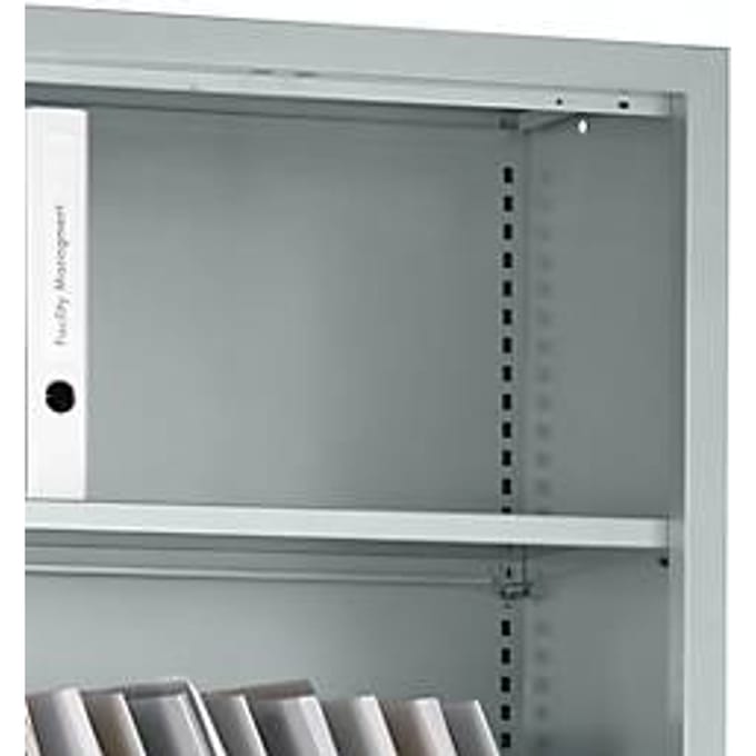 Schäfer Shop Select Legborden MS iCONOMY, inclusief houder, B 1200 mm, 2 stuks, lichtgrijs