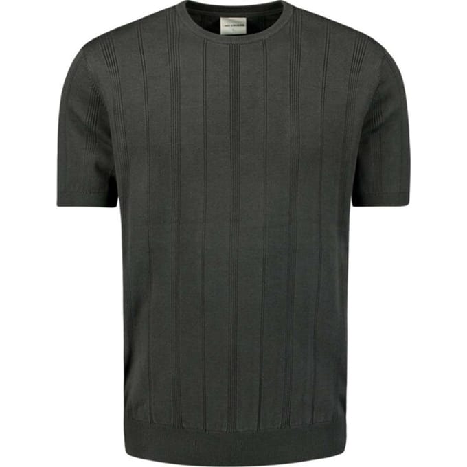No Excess Pullover Short Sleeve Crewneck Dropneedle Stripes Dark Steel Größe: XL | Pullover Outlet | Herren