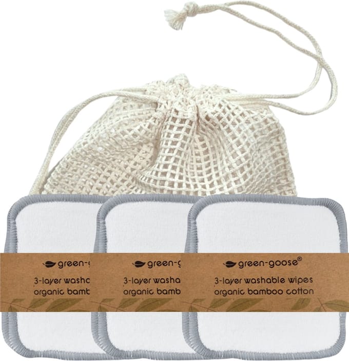 green-goose Herbruikbare Wattenschijfjes - 15 Stuks - Scrub - In Geschenkverpakking - 2 laags - medium hard