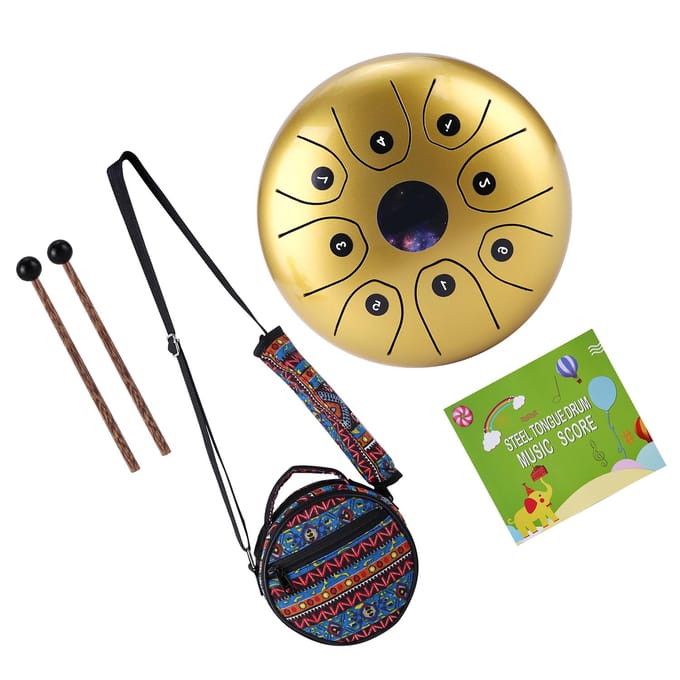 5,5 inch Mini Steel Tongue Drum 8 noten CKey Handpan Drum Steel Pocket Drum Percussie