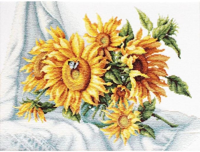 Borduurpakket zonnebloemen 2