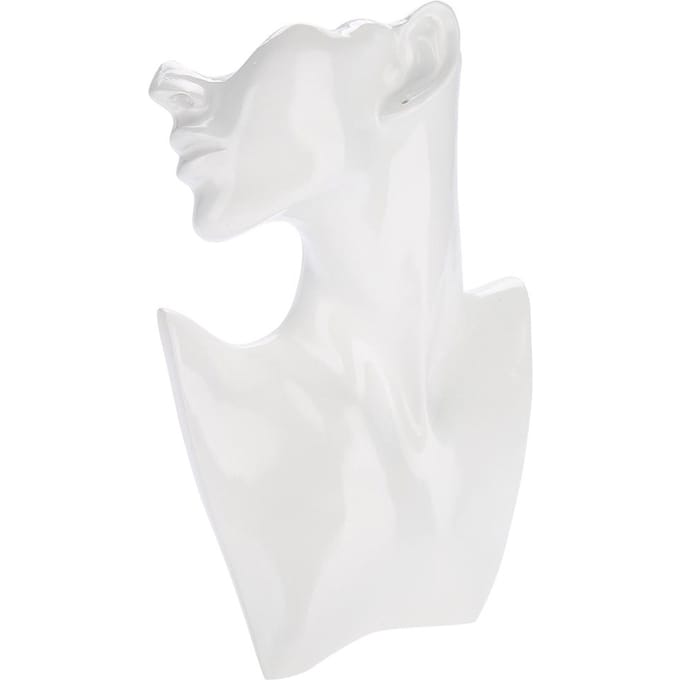 Ketting Oorbellen Houder Mannequin Hoofd Buste Standaard Model Winkel Sieraden Display Rek Wit wit