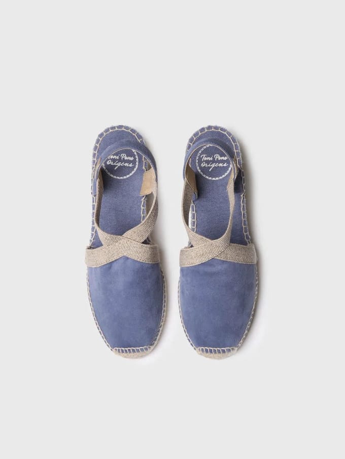 Suède espadrilles voor dames met elastiek | TONA