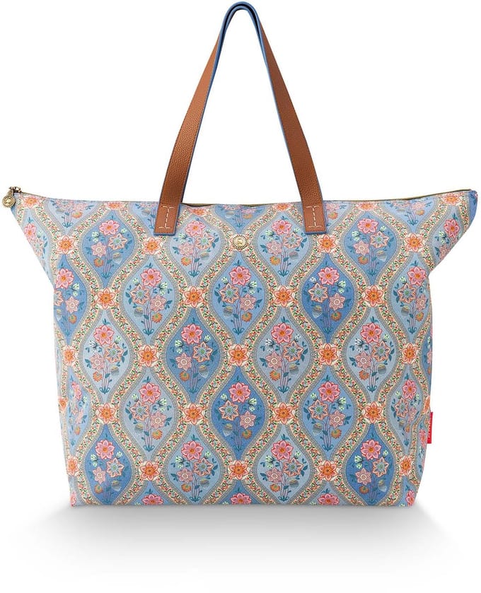 Pip Studio - Tilda Reistas Dames - Weekendtas - Ornamento - Blauw - 66x20x44cm