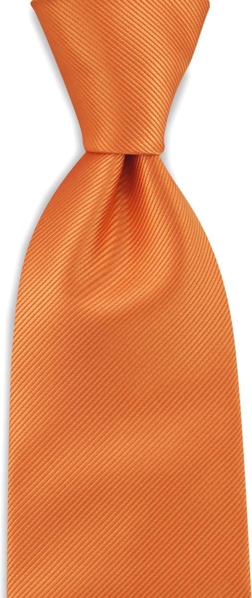 JB Collection - Stropdassen - stropdas oranje repp - oranje