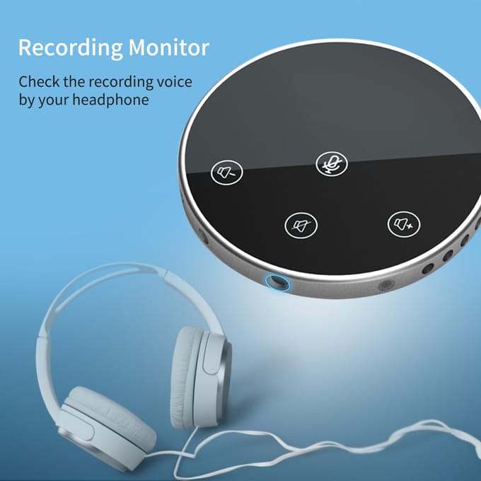 Desktop USB conferentie-luidsprekertelefoonmicrofoon zwart