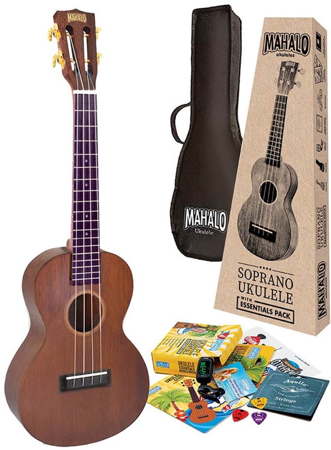 Essentials Uke Pack: Java Tenor Uke - Trans Brown