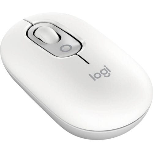 Logitech POP Muis Bluetooth Optisch Wit 4 Toetsen 4000 dpi Easy Switch 3 apparaten, Geïntegreerd scrollwiel